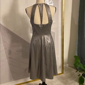 Halston gunmetal dress size 4